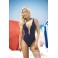 MAILLOT DE BAIN BLEU A LANIERES